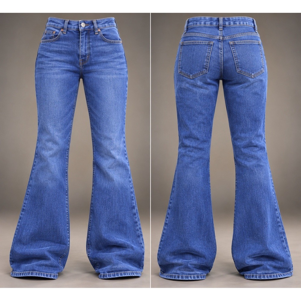 Flying Monkey jeans womens  29x31 Blue Denim Stretch High Rise Boot Cut